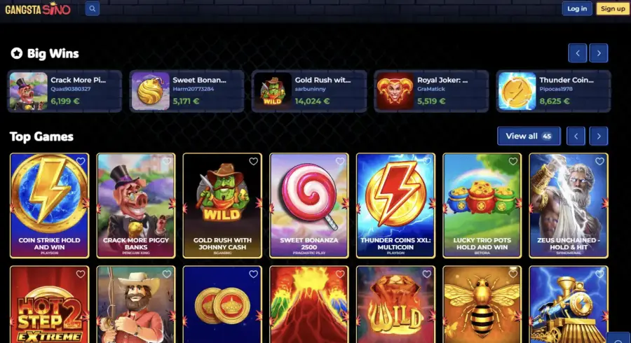 Gangstasino app
